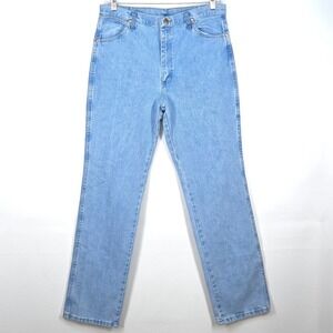 WRANGLER 936GBH Jean Men 35x33 Light Wash Denim Cowboy Cut Western USA 36x34 Tag